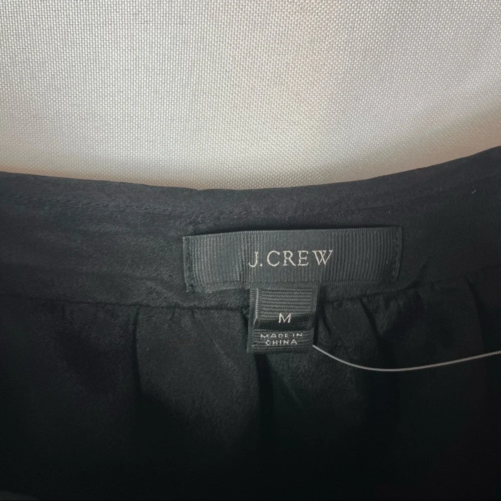 J. Crew Black Fluttery Lace‎ Tulle Layered Cami Tank Top M